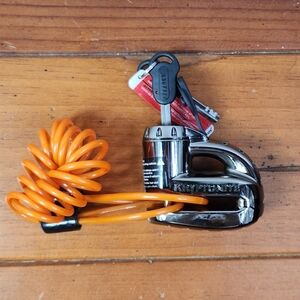Kryptonite Silver and Orange Bike/Motorbike Lock